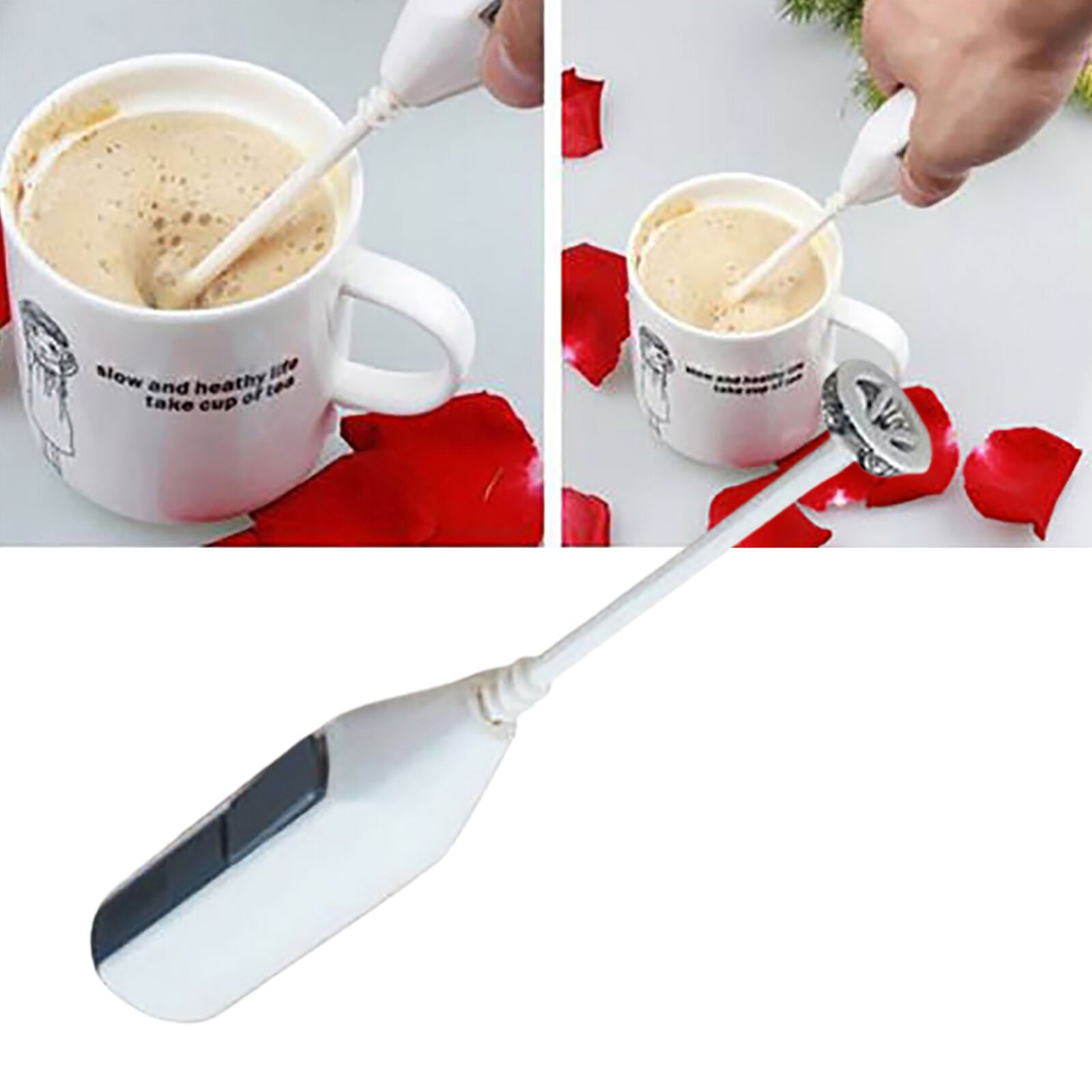 Frother Multi-purpose Powerful Handheld Frother Whisk Electric Milk Foamer Maker