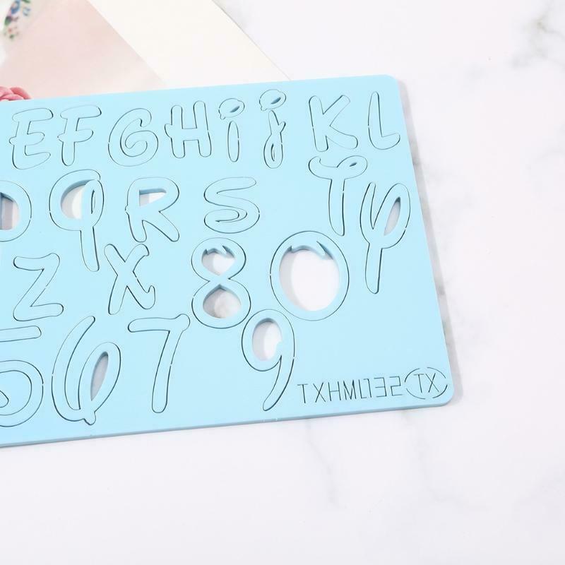 Cake Tool Acrylic Uppercase Alphabets Number Embossed Cutter Mold Cookie Stamp
