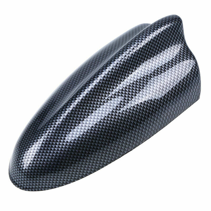 Universal Car Auto Roof Shark Fin Antenna Cover Signal Aerial Trim Carbon Fiber