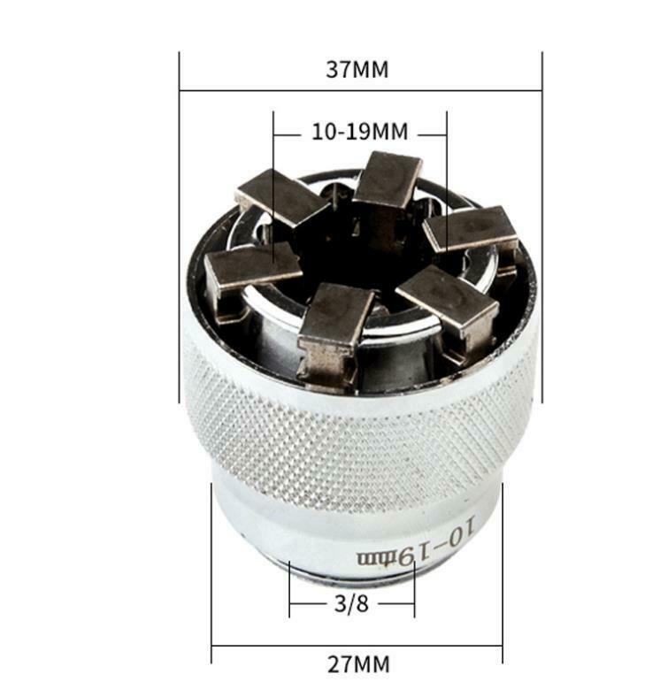 1Set Magical Adjustable Universal Socket Wrench for 10~19mm 3/8~3/4in Nut
