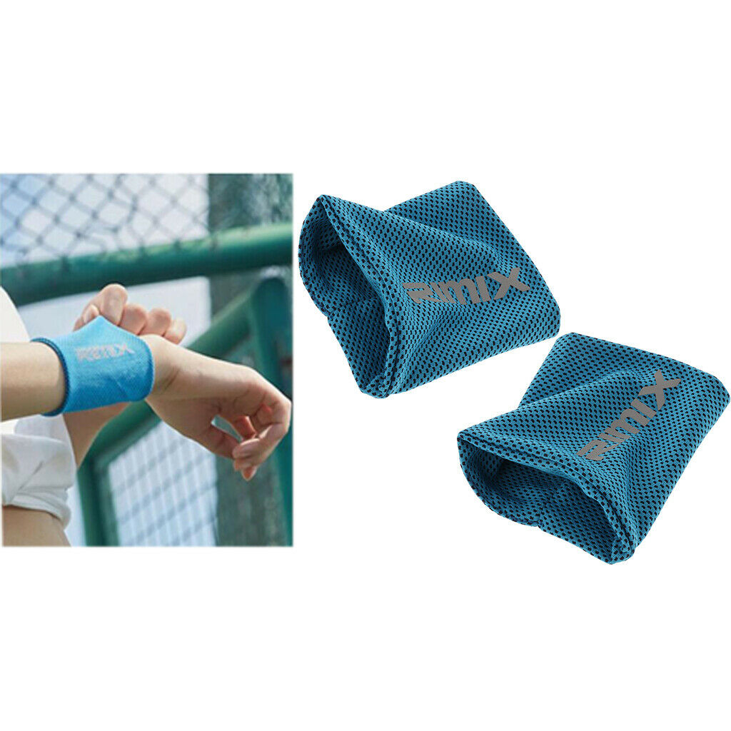 2-pack Cooling Wristband Sweatbands Wrist for Football, Basketball,