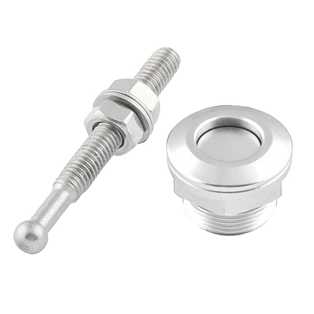 2Pcs Solid Car Bonnet Hood Latch Pin Locking Kit Push Button Quick Release 7/8
