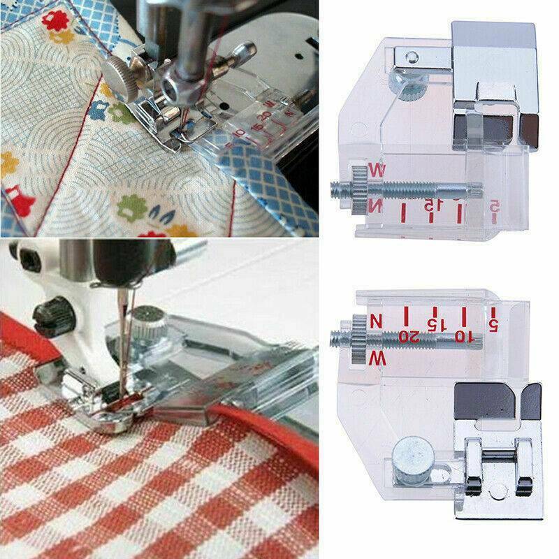 Home Adjustable Bias Binder Presser Foot Feet Adjust Edge for Sewing Machines.