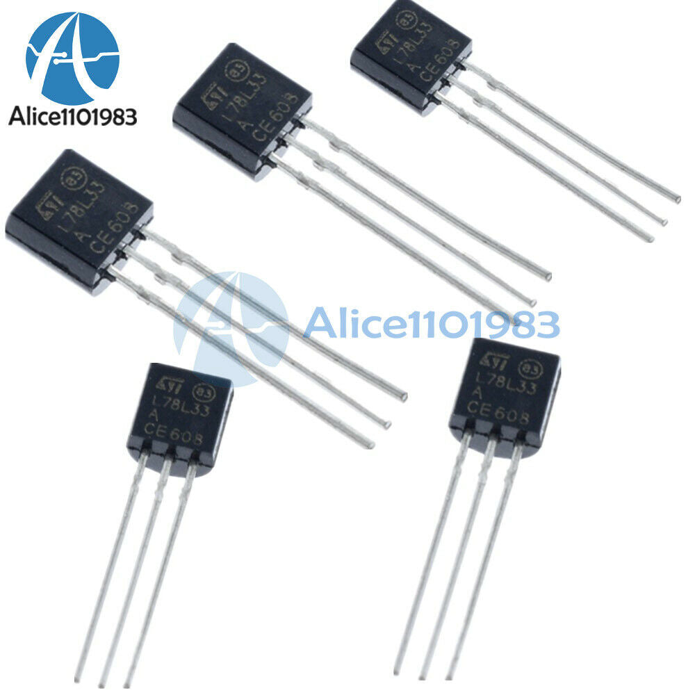 10PCS L78L33ACZ IC REG LDO 3.3V .1A TO-92 ST L78L33ACZ