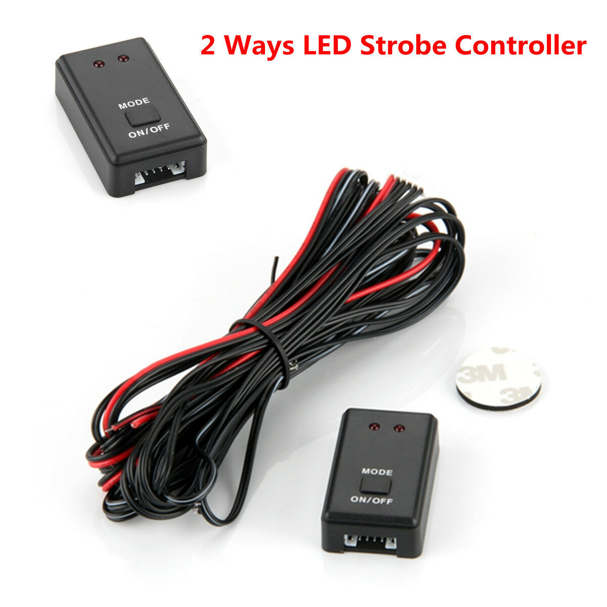 Universal Car Auto LED Flash Strobe Controller Box Flasher Module 2 Ways 12V/24V