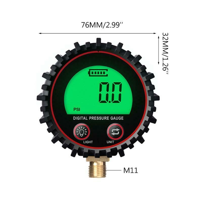 Digital Gas Pressure Gauge with M11 Bottom Connector Rang to 255psi Accuracy 1%