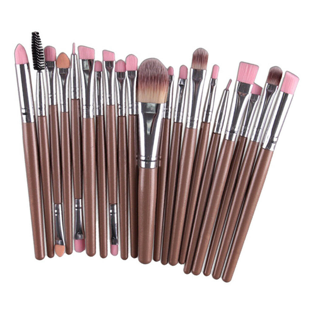20pcs/Set Professhional Makeup Brushes Foundation Powder Brush Golden Sliver