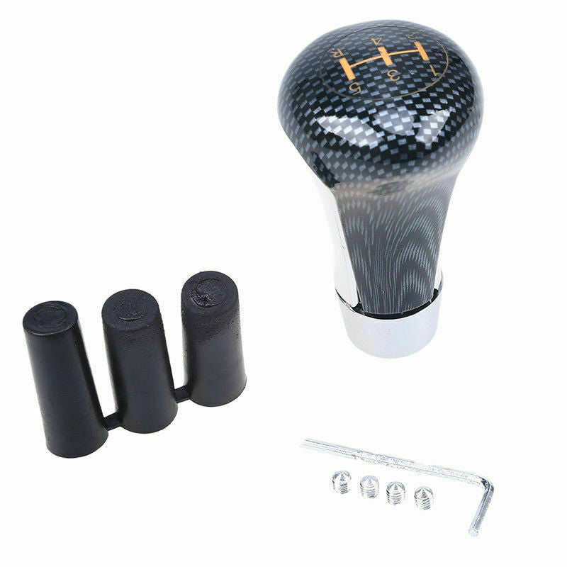 5 Speed Carbon Fiber Style Manual Gear Stick Shift Knob Shifter Lever Universal