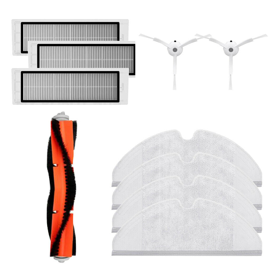 Main Brush + Side Brushes + Hepa Filters + Mopping Pads for  Mi mijia