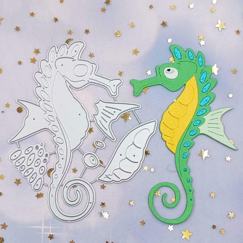 Hippocampus DIY Embossing Stencil Carbon Steel DIY Album Paper Card Mould