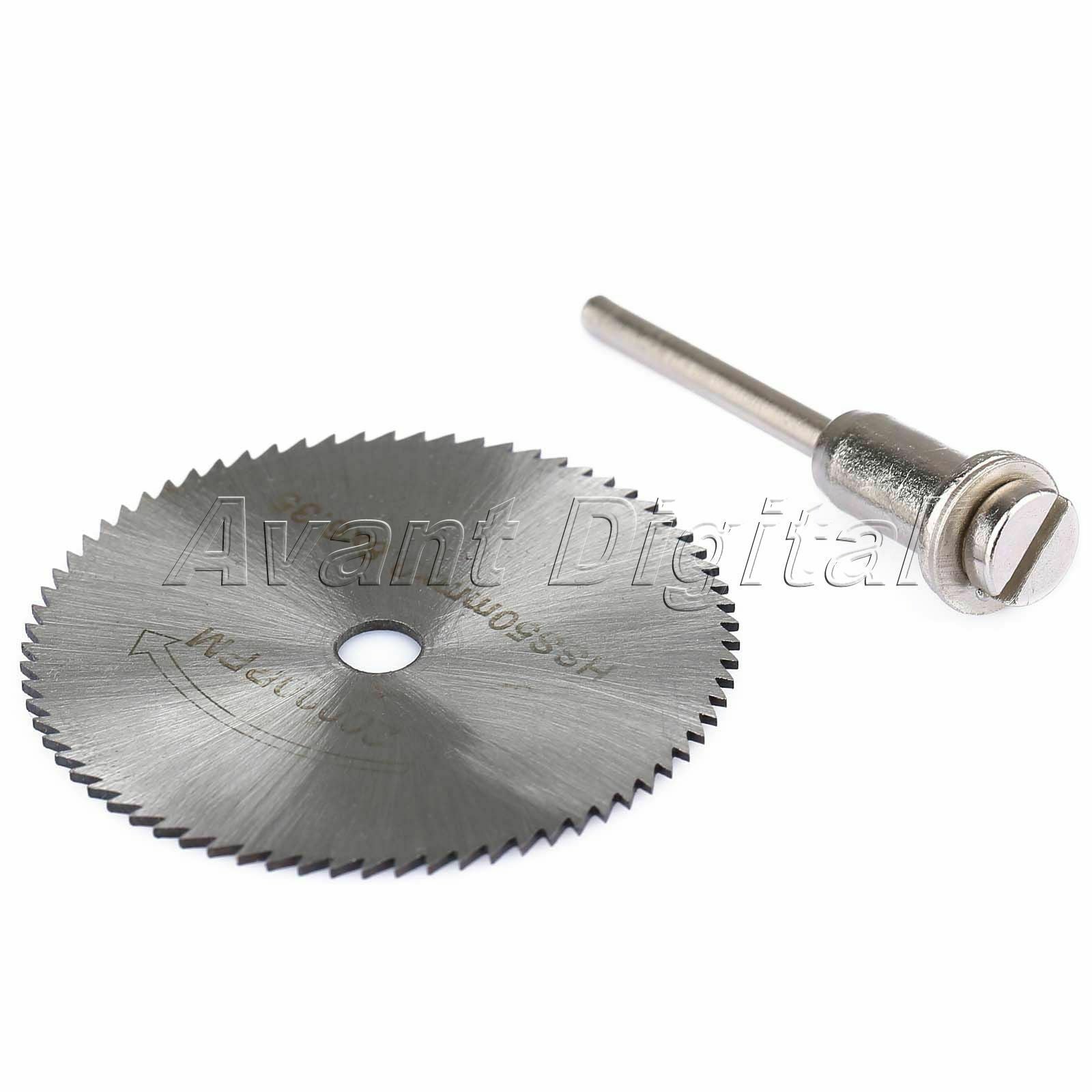50mm HSS PVC ABS Plastic Wood Saw Blade Cut-Off Cutting Wheel Disc Mandrel New