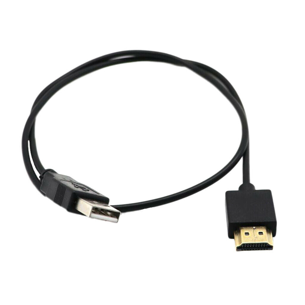 USB 2.0 Male to HDMI Male Charger Cable Splitter Adapter 20inch