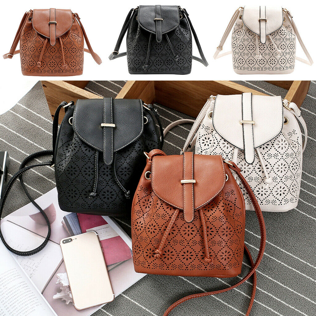 Women Leather Satchel Handbag Shoulder Tote Messenger Crossbody Hobo Bag Black
