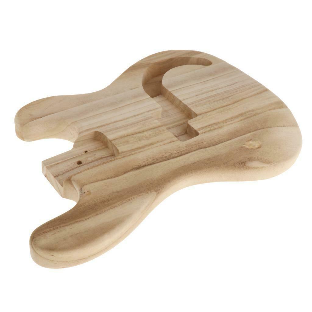 Bass DIY Kit Solid Maple Body Unfinished for PB Bass Electric Guitar Replacement
