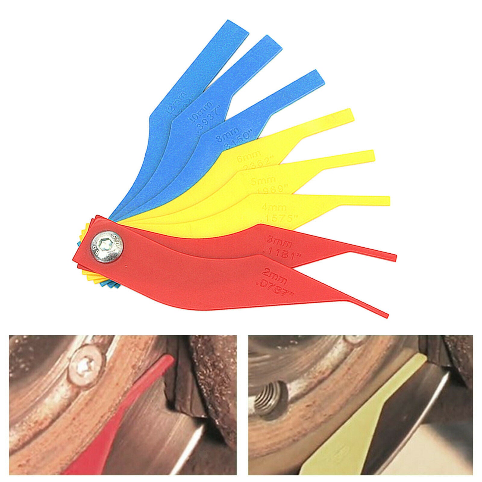 Car Automotive Brake Pad Measure Feeler Lining Thickness Gauge Accessory