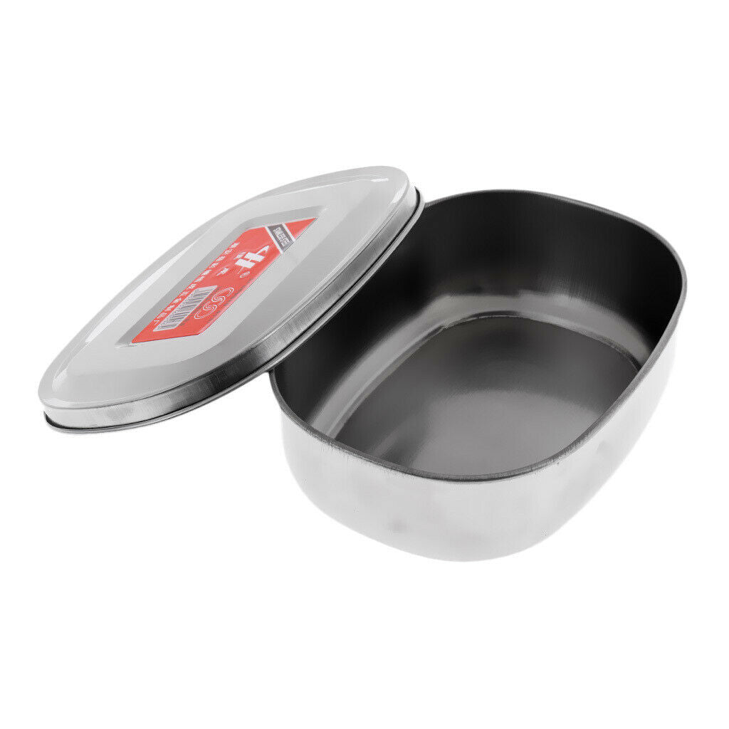 Pack 3 Stainless Steel Student Bento Lunch Box Dinner Food Container Small