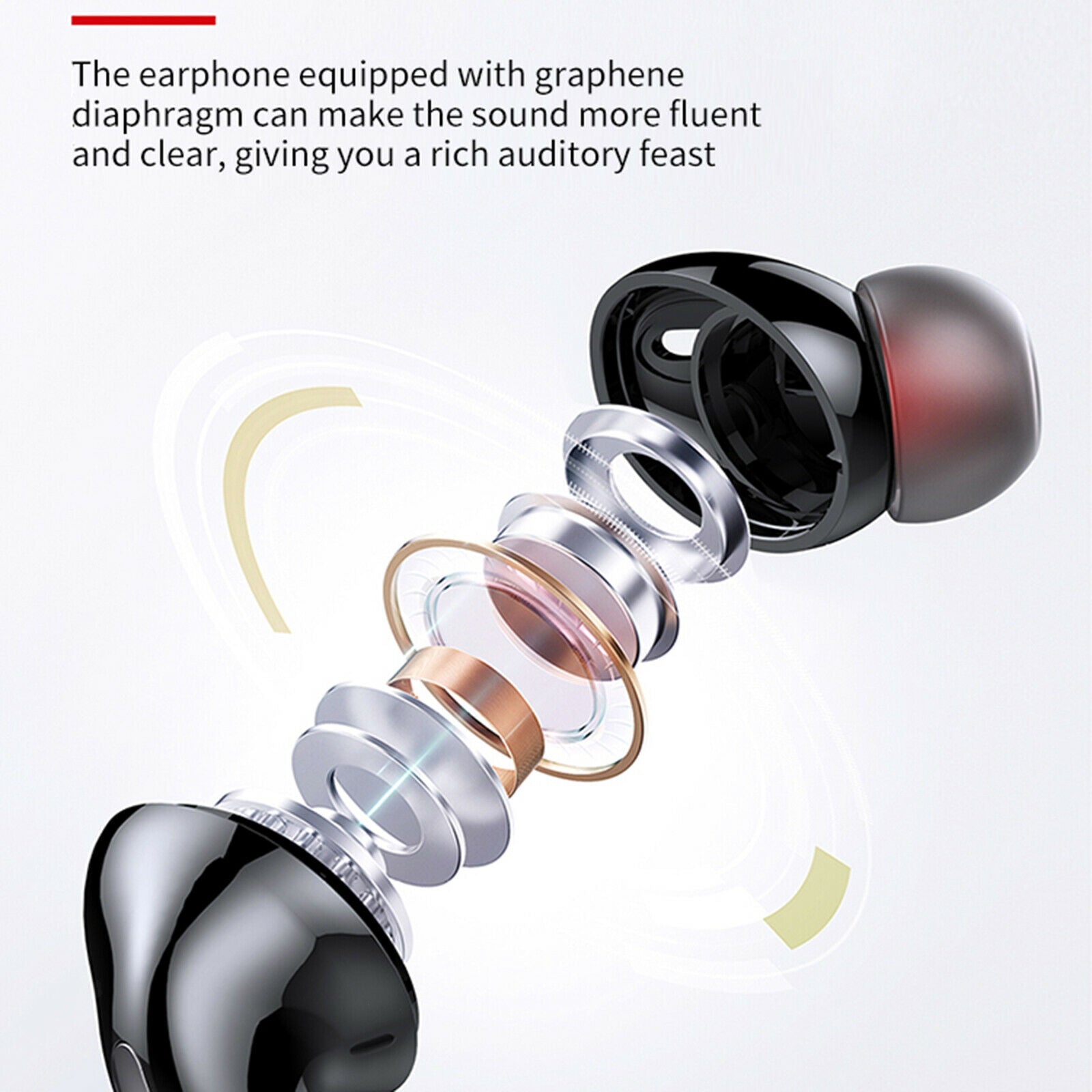 Bluetooth Neckband Headphones Earbuds, Flexible Wireless Bluetooth Headphones