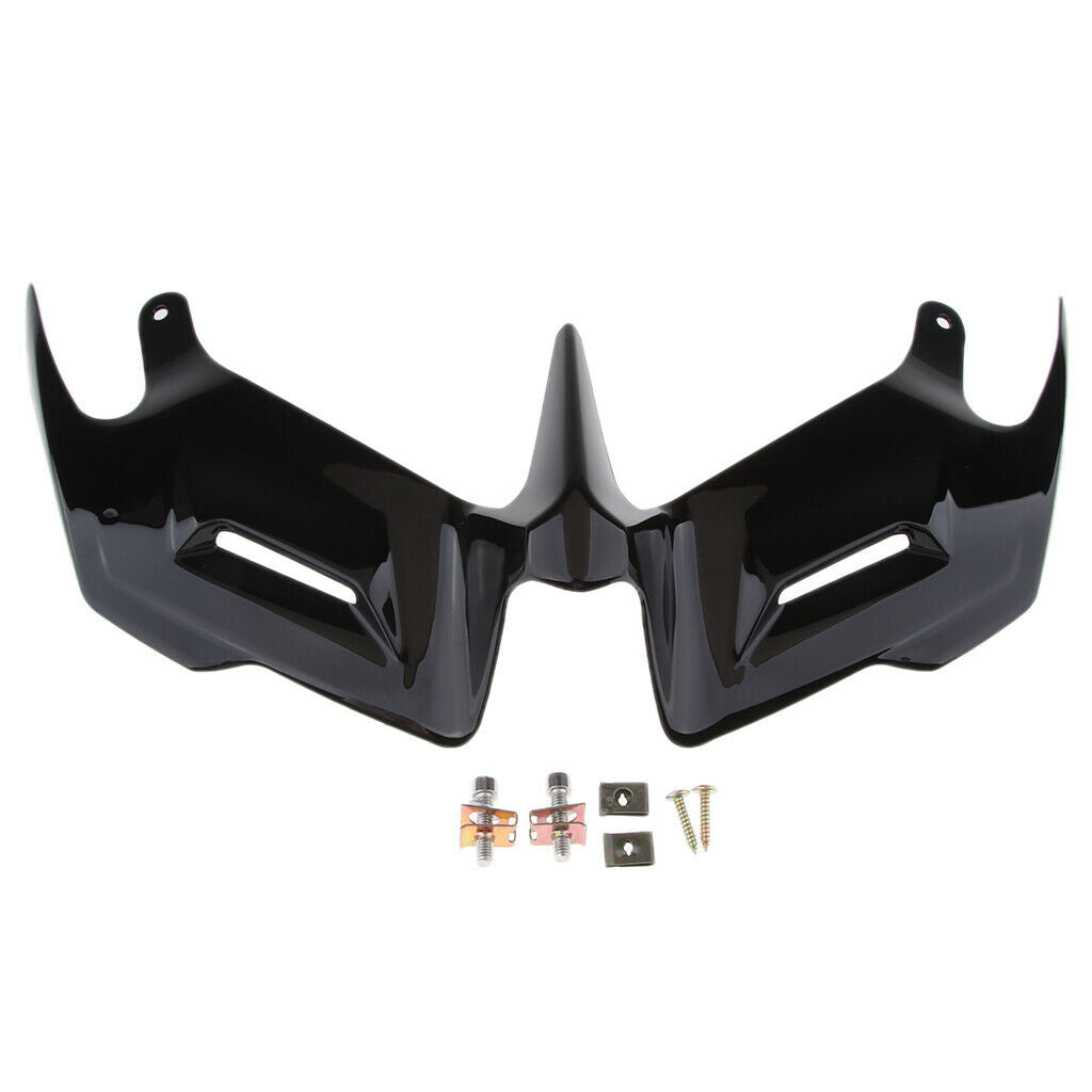 Glossy Black Front Fairing Aerodynamic Winglets for Yamaha YZF R3 R25