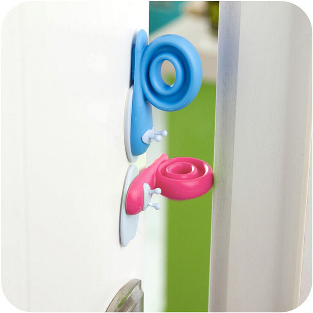 Plastic Baby Safety Door Stopper Protector Children Safe Snail Shape Door StopDD