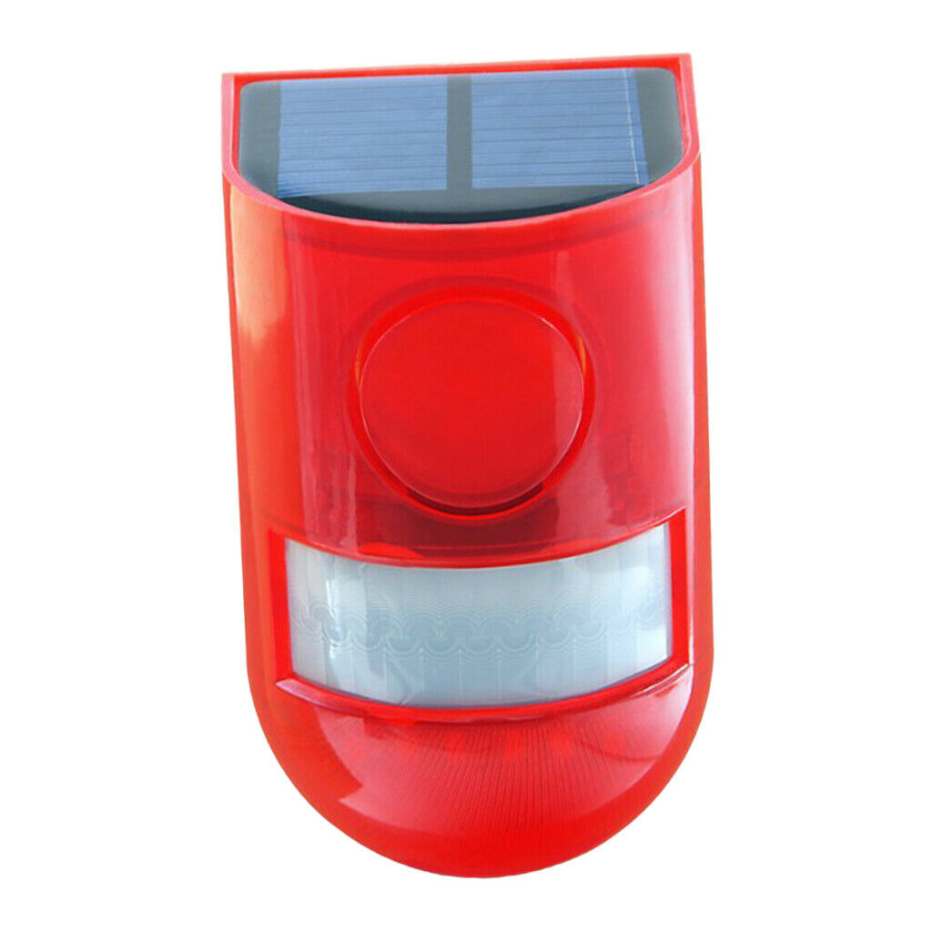 Solar Powered Sound Strobe Light With Loud Siren For Home Villa Farm