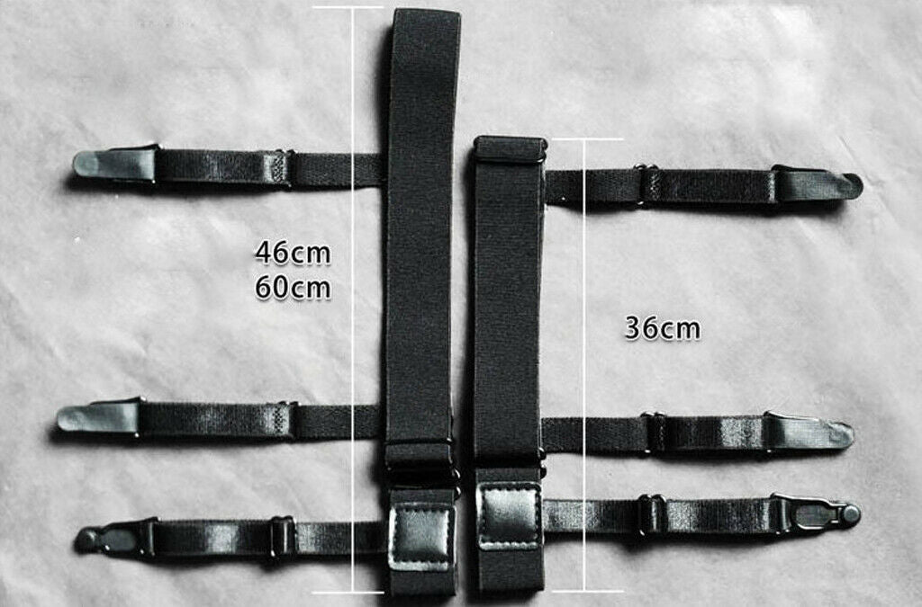 Pair of Elastic Straight Shirt Keeper Stays Men's Sock Garters