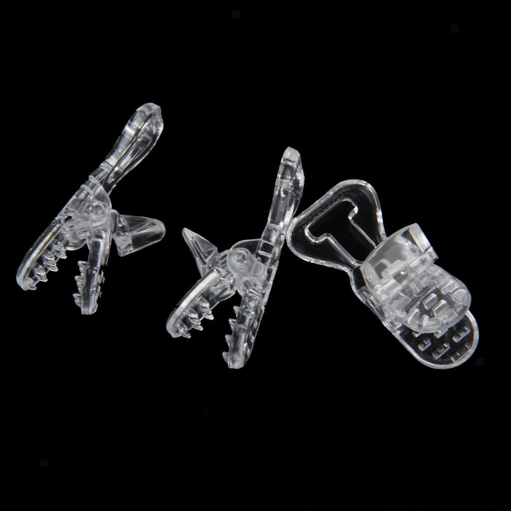 50pcs ABS T-Shape Clear Pacifier Clips Suspender Holder Craft Dummy Bib 0.8