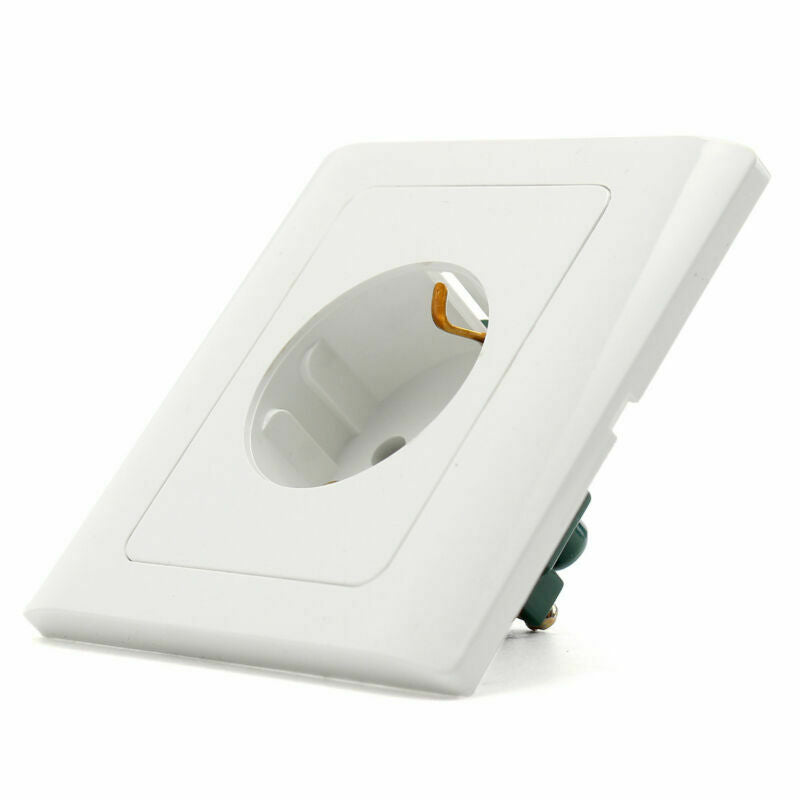 250V 16A European EU German Standard 1 Gang Power Outlet Single Plug Wall Socket