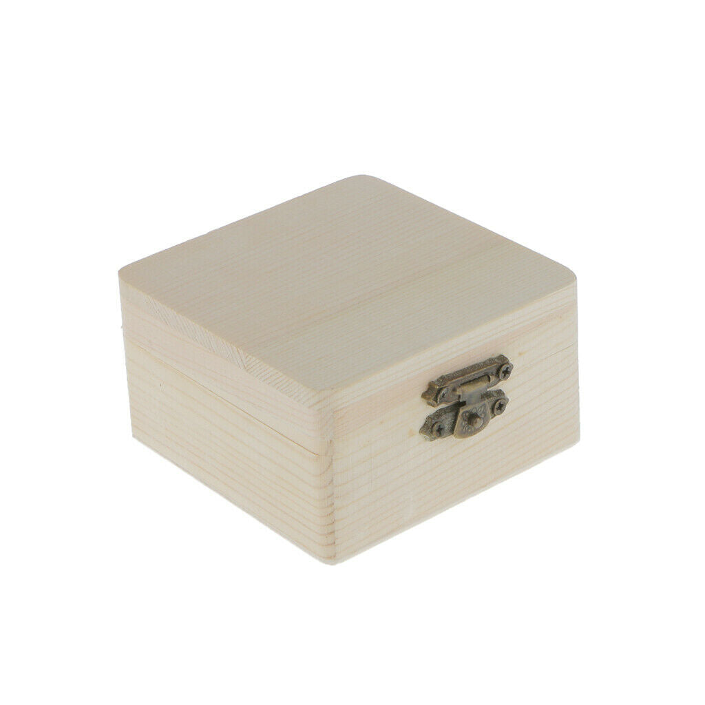 2pcs Semi-finished Wooden Jewelry Boxes Storage for Necklace Bracelet