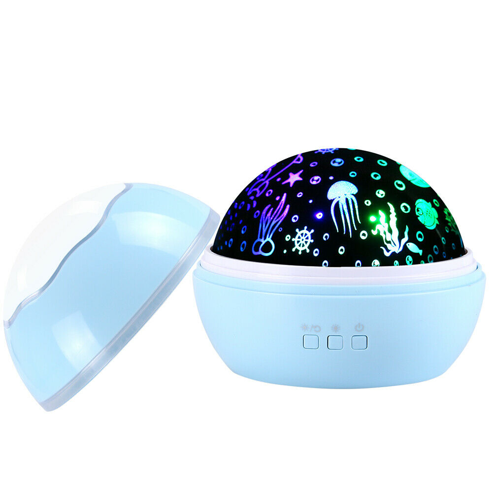 USB Rotation Starry Star Sky Romantic Moon Room Night Light Lamp Projector