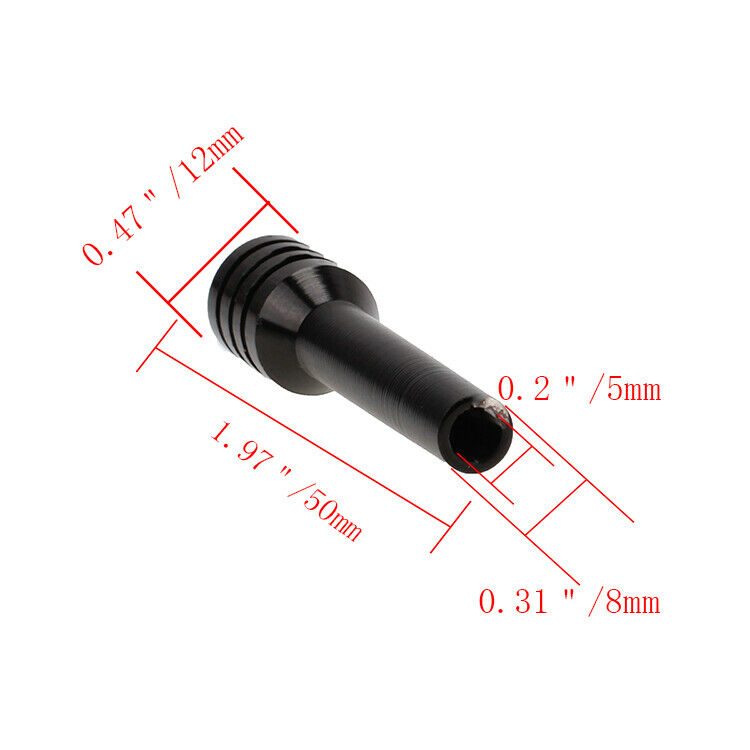 1X Black Universal Aluminum Car Auto Inside Door Lock Pin Knob Cover Aluminum
