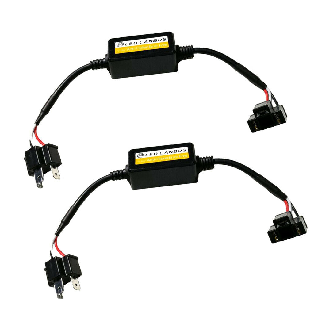 2 Pieces H4 A0 LED Headlight Decoder Flash Error Warning Canceler