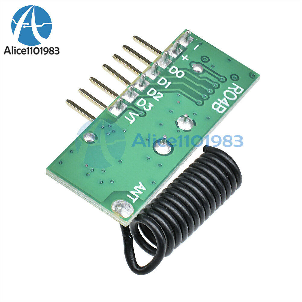 10PCS Wireless 433MHz RF Receiver Remote Control 4 Way Learning Decoder Board