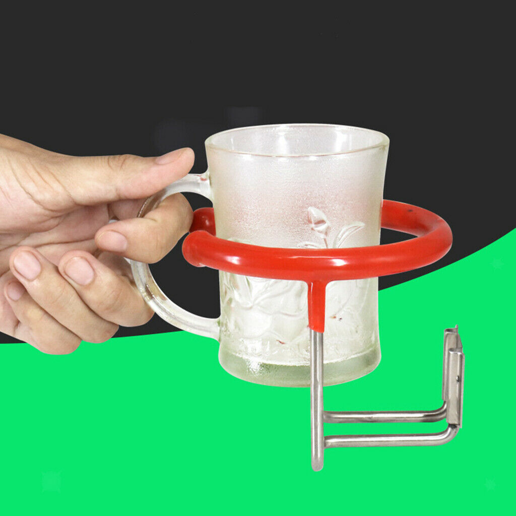 1pc Stainless Cup Drink Holder Support Rack Car Yacht Cup Stand w/ Screws