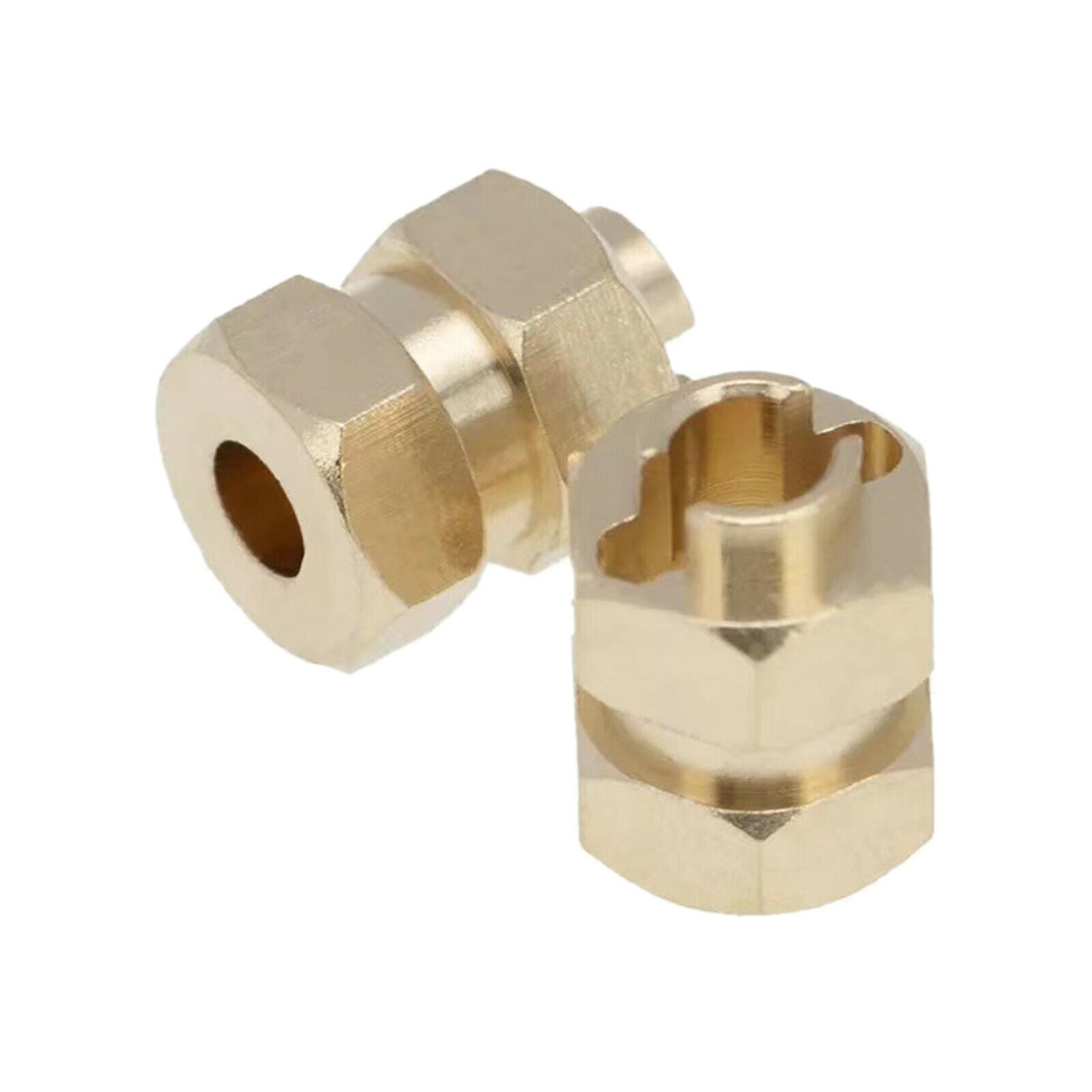 4x Brass Extended 7mm Hex Wheel Hubs Tire Extension Adaptors for AXIAL SCX24