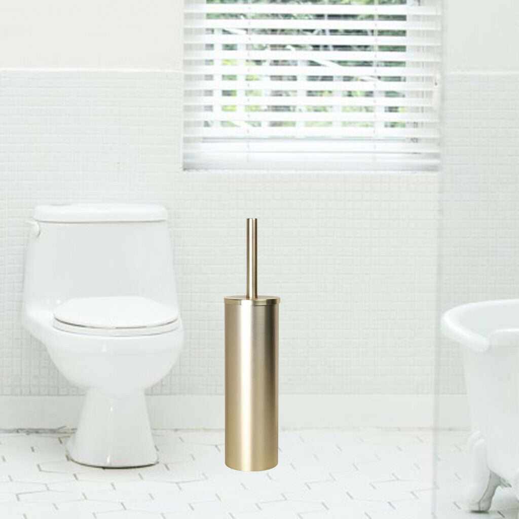 Free Standing Toilet Brush Holder Long Handle for Bathroom Stainless Steel