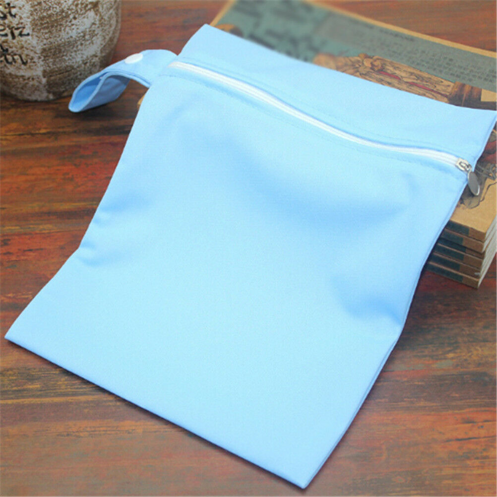 Baby Protable Nappy Washable Nappy Wet Dry Cloth Zipper Waterproof Diaper .l8