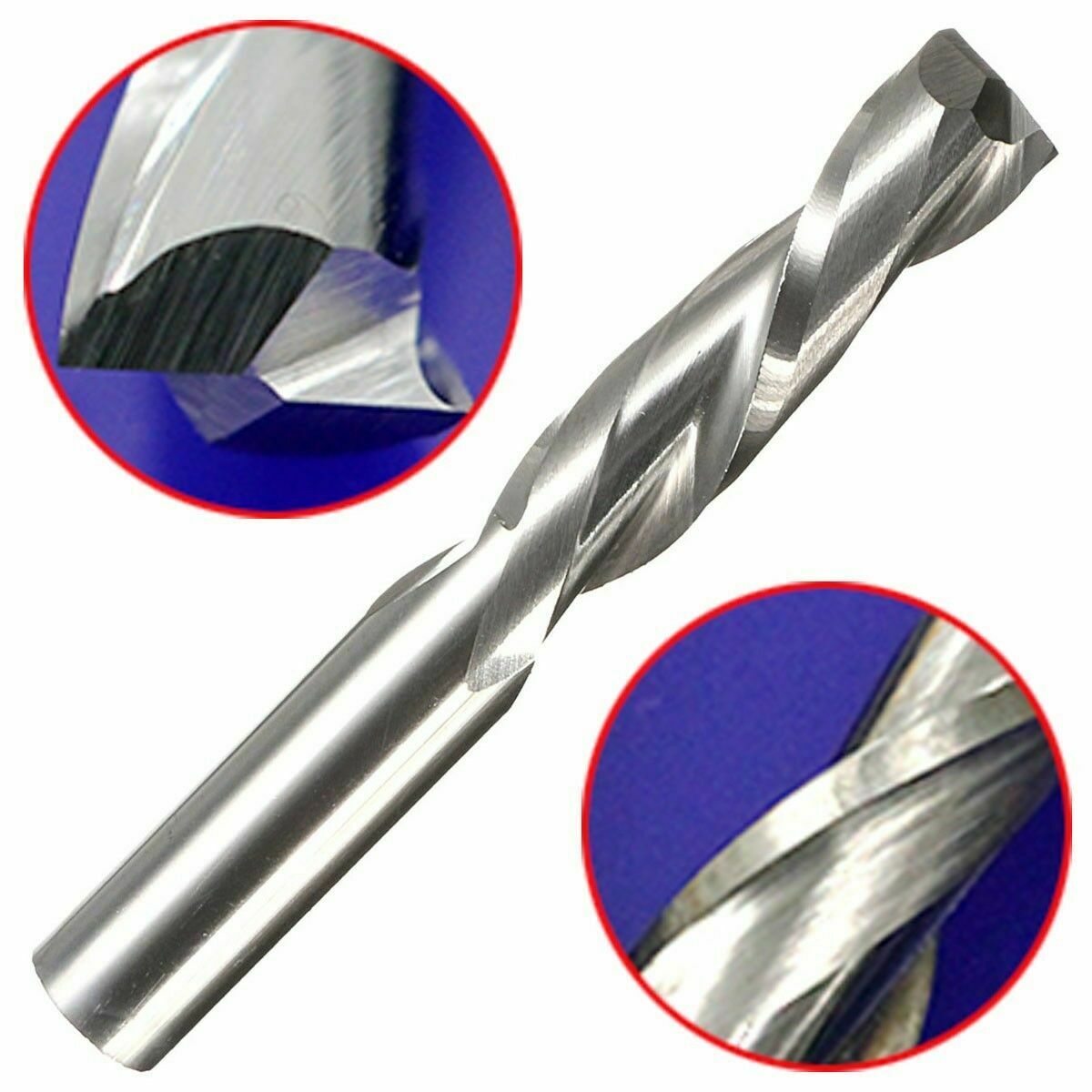 Double Flute Carbide Spiral Cutter Wood CNC Router Bits 6mm 22mm Bits