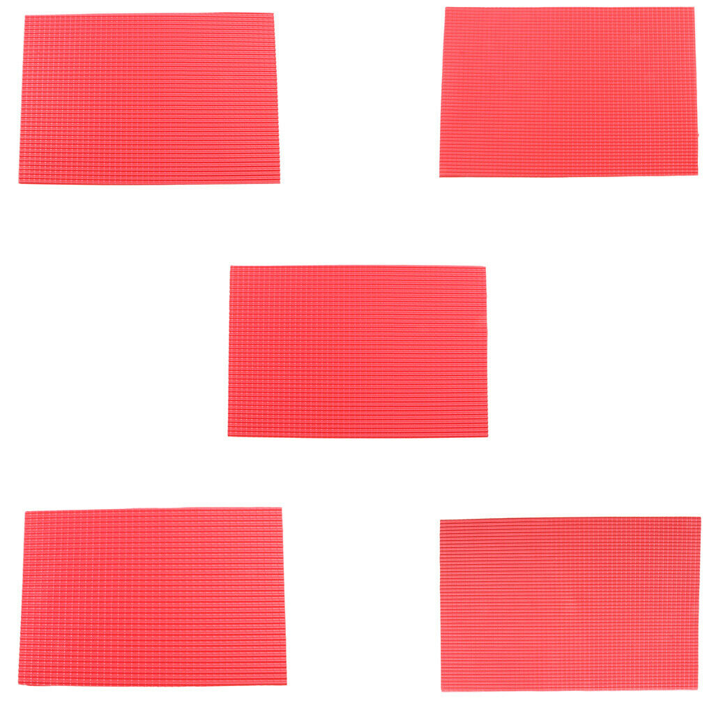 10 Pieces Mini 1:25 Roof Tile PVC Plastic Layout Red Toys Assembly 30x20cm