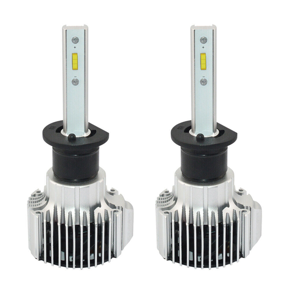 2 Pieces H1 LED High Beam Fog Light Bulb Kit 72W 7600LM - 6000K Cool White