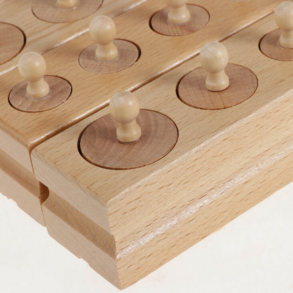 Knobbed Cylinder Blocks Child Manipulative Maths Aids Set IQ Motor Skill