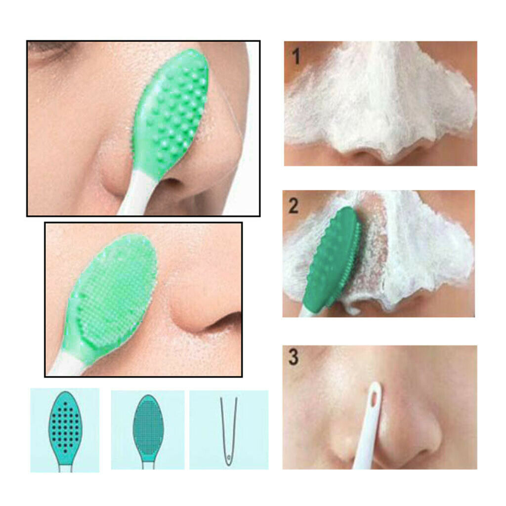 7Pcs Face Clean Wash Nasal Brush Peeling Blackhead Remove Brush Makeup Tools