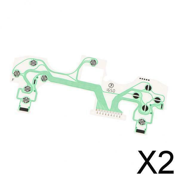 2X Conductive Film Ribbon Button Repair For   4 PS4 Controller Green