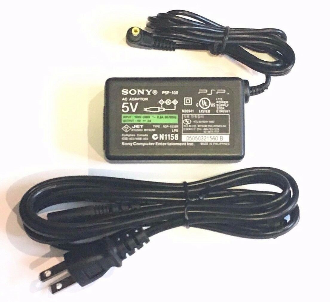 New Official OEM AC Adapter for Sony PSP 1000, 2000 & 3000 - Wall Charger