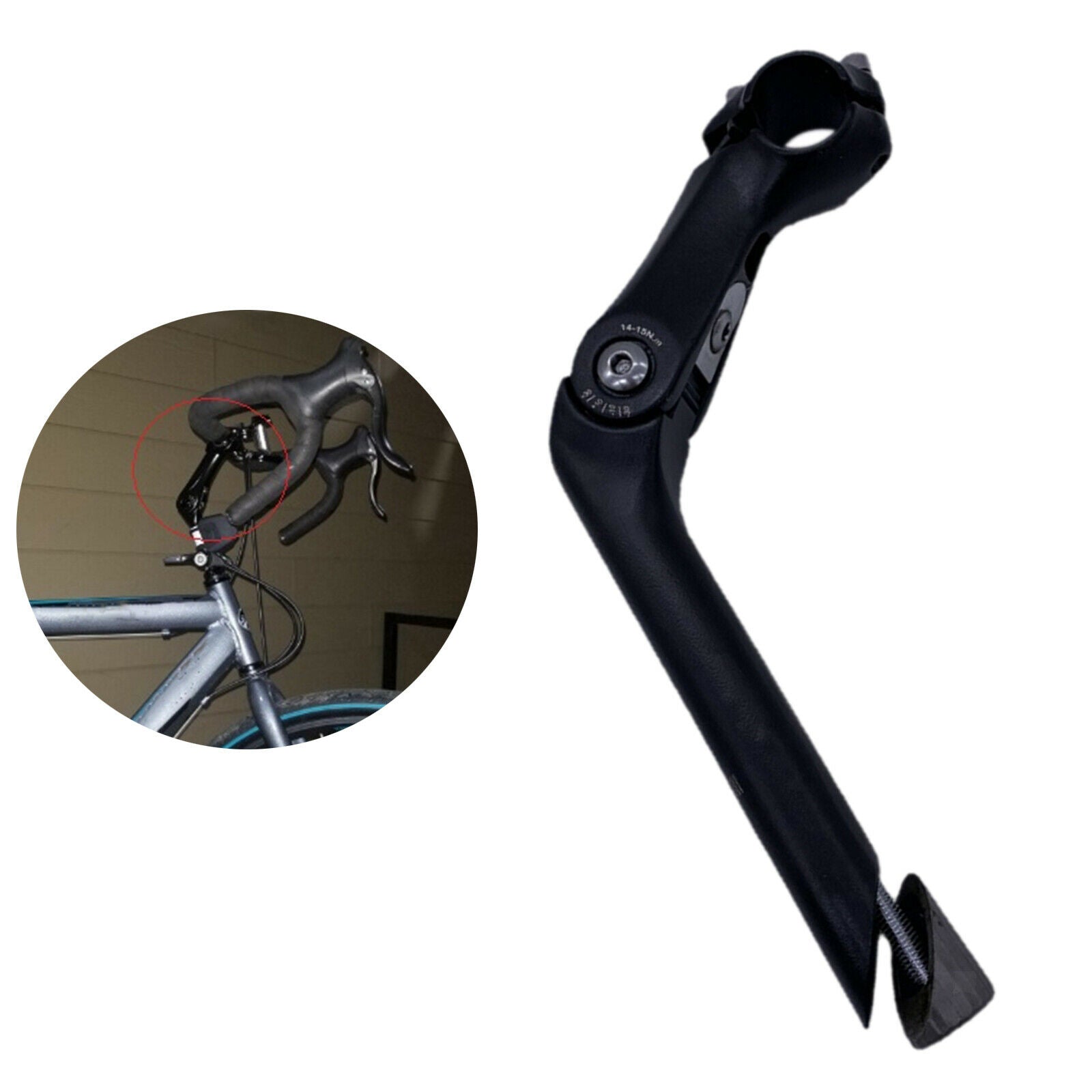 Adjustable 30 Degree Bicycle Quill Stem Bike Riser Gooseneck 25.4mm Stems