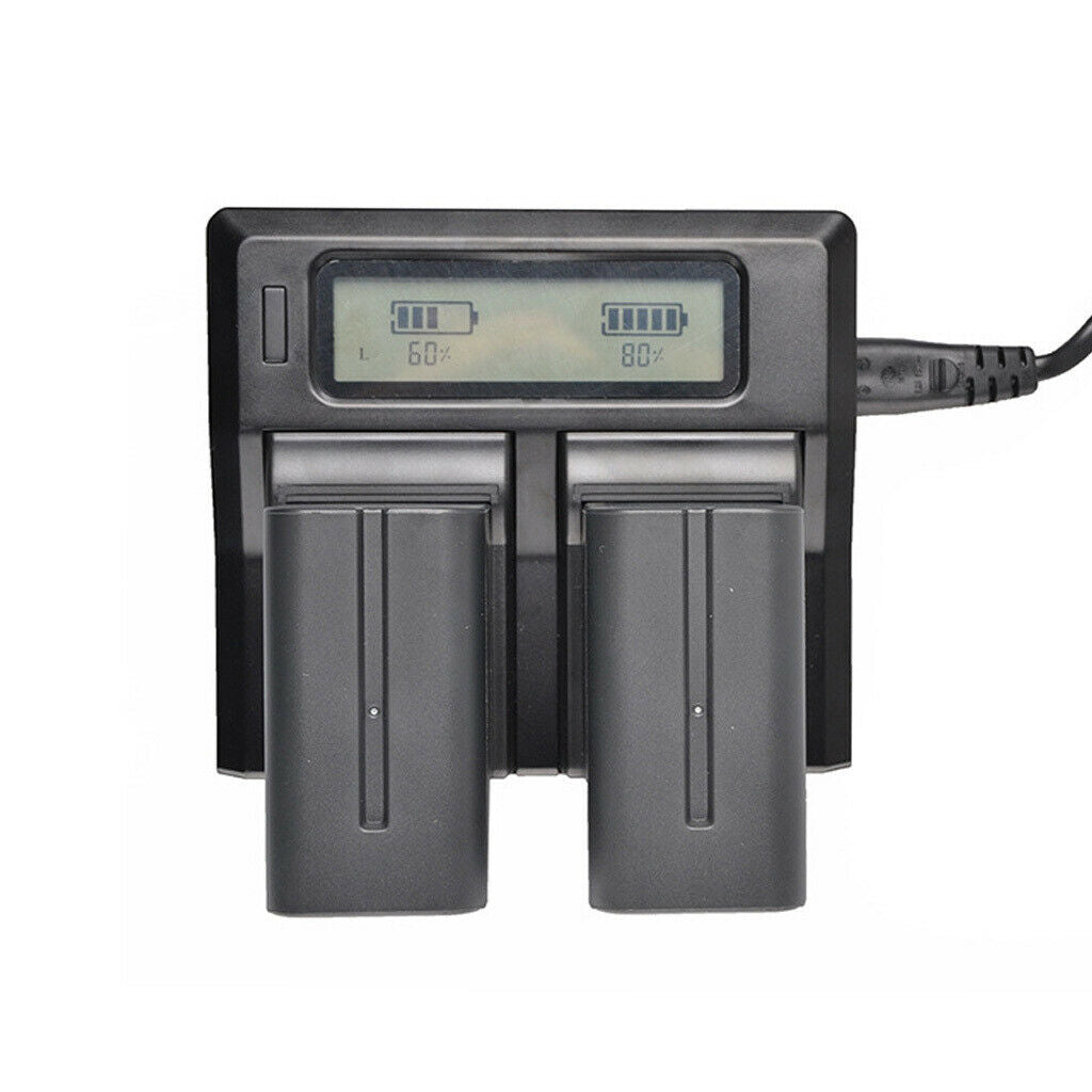Smart LCD Display Dual Channel  Battery Charger for Sony A7R A5100A6000A6300