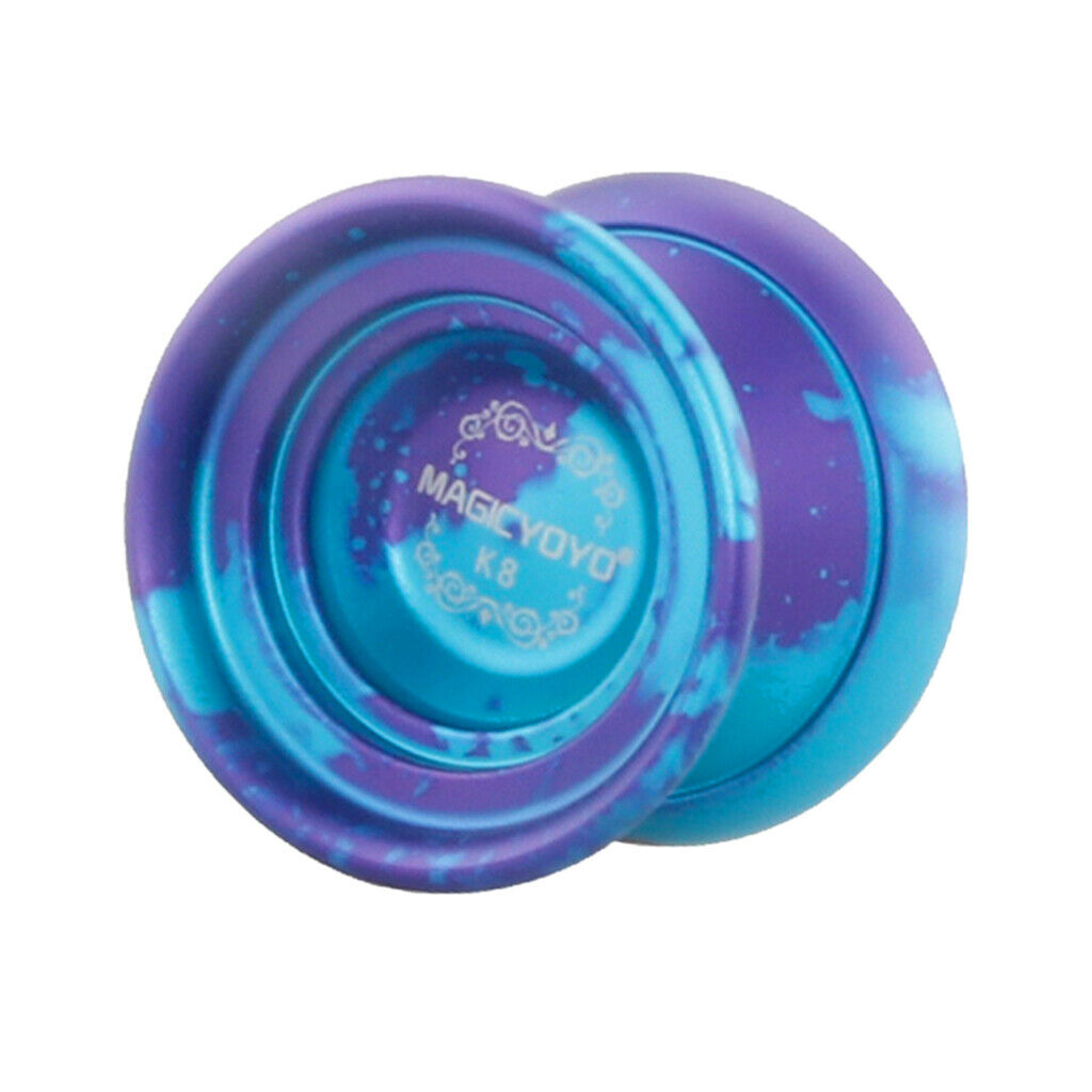 K8 Spin Ball Alloy Professional 8 Balls Bearing YoYo Blue+