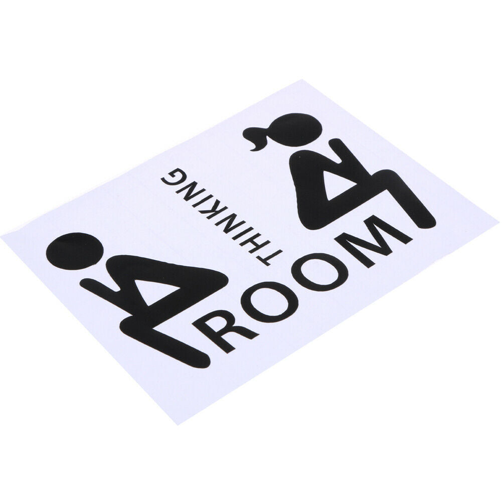 Thinking Room Toilet Paste Wc Door Sign Removable Toilet Wall Stickers @