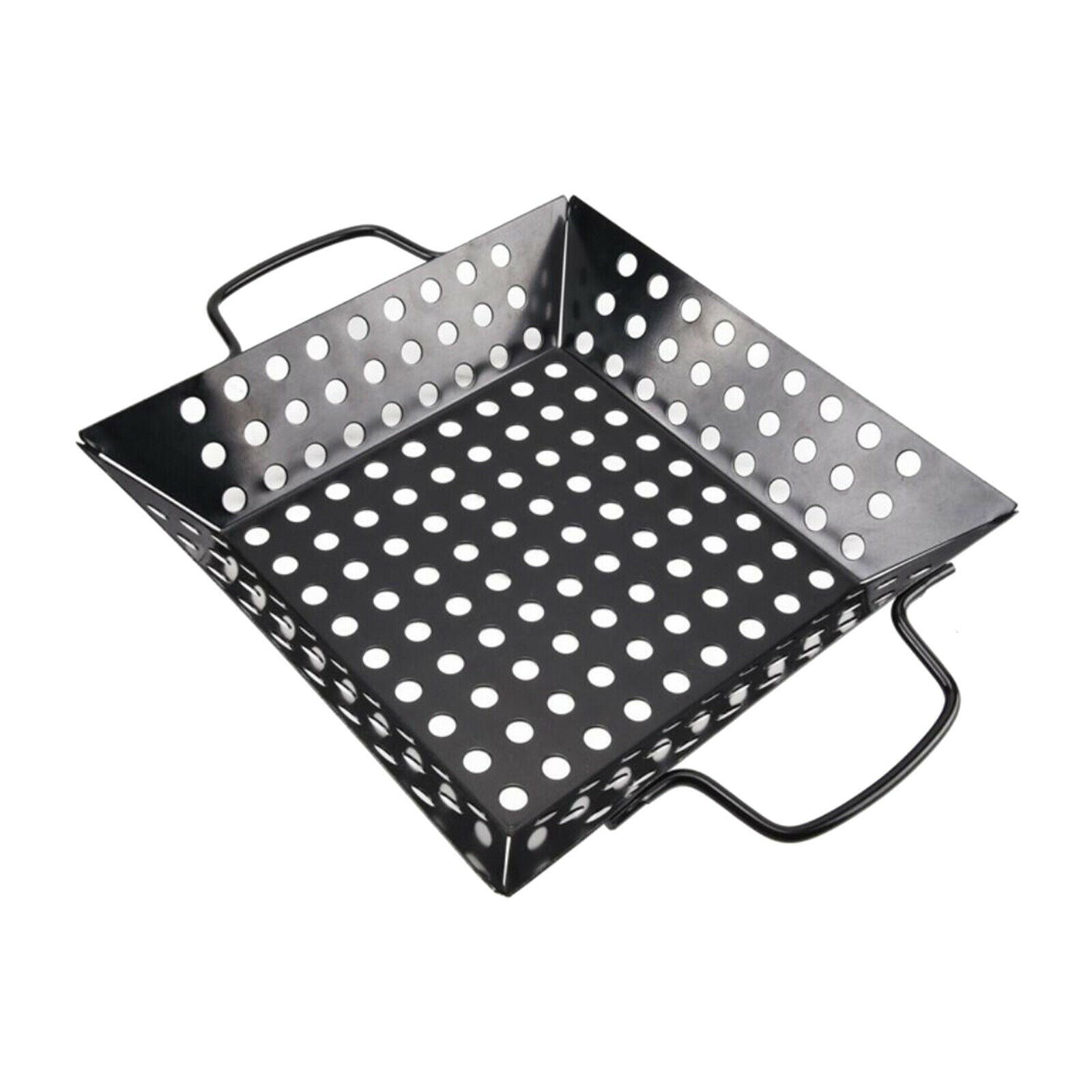 Carbon Steel Non-Stick Grill Tray Pan BBQ Bowl Vegetables Meat Fish Grilling