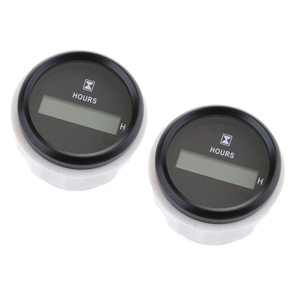 52mm Stainless IP67 Digital Hour Meter With Screw Thread For Marine Boat