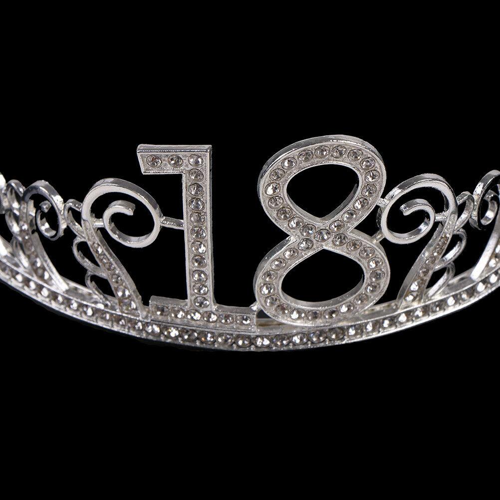 18 Years Old Birthday Crown Crystal Hairband Girl Tiara Princess HeadAccessor Fx